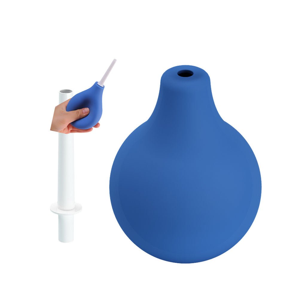 MR PLAY Anal Douche - Blue - Blue Unisex Douche - 224 ml Capacity - silkandsin