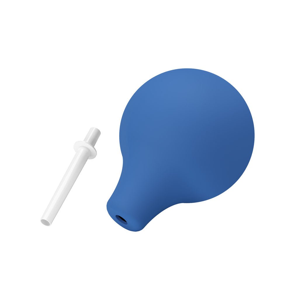 MR PLAY Anal Douche - Blue - Blue Unisex Douche - 224 ml Capacity - silkandsin