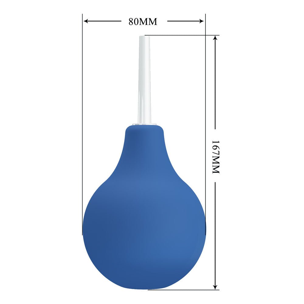 MR PLAY Anal Douche - Blue - Blue Unisex Douche - 224 ml Capacity - silkandsin