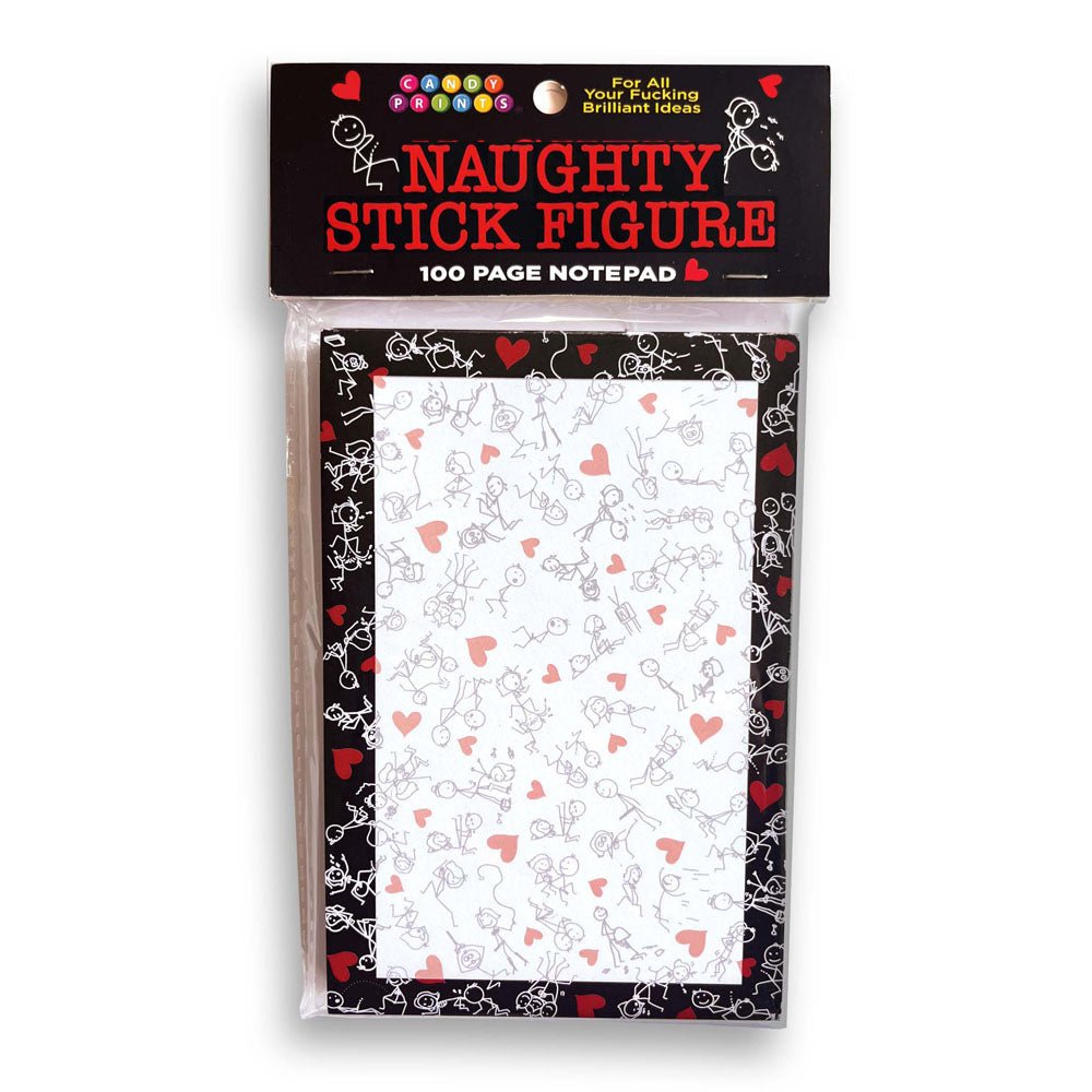Naughty Stick Figure Notepad - Novelty Notepad - 100 Pages - Silk and Sin