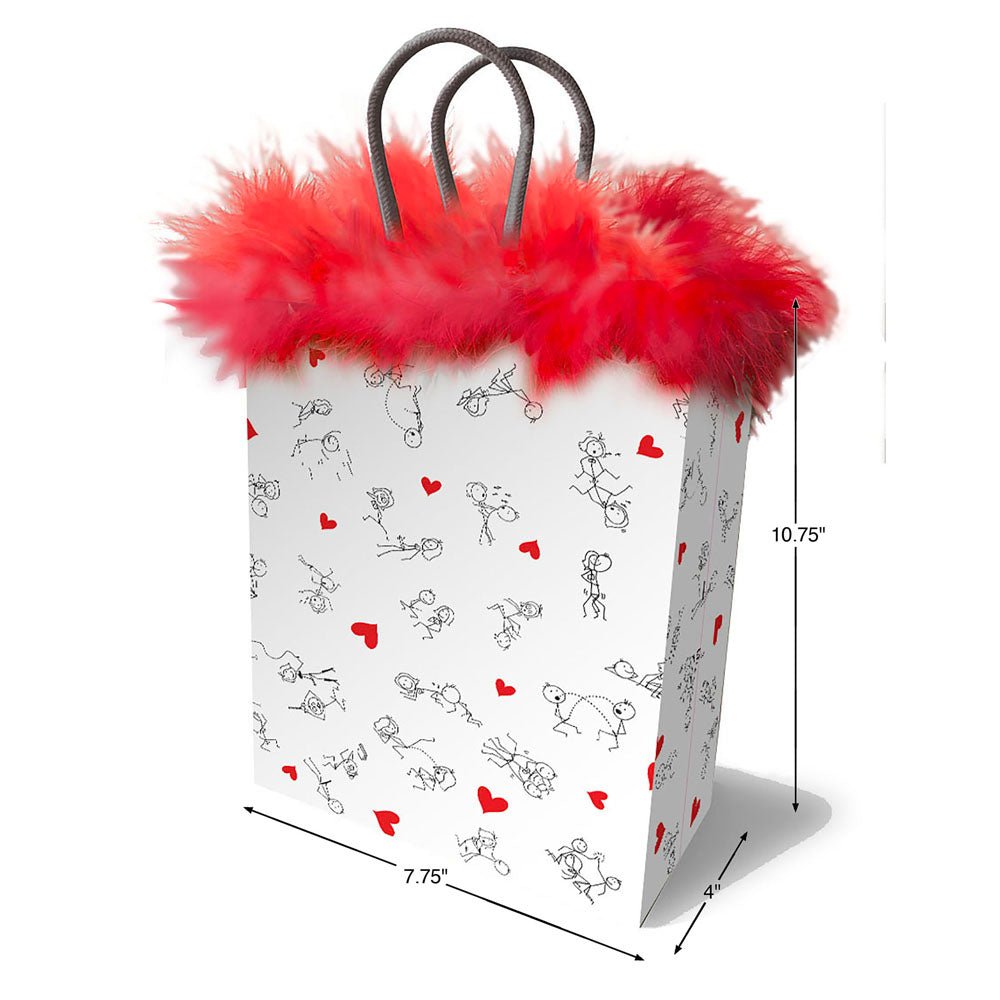 Naughty Stick Figures Gift Bag - Novelty Gift Bag - Silk and Sin