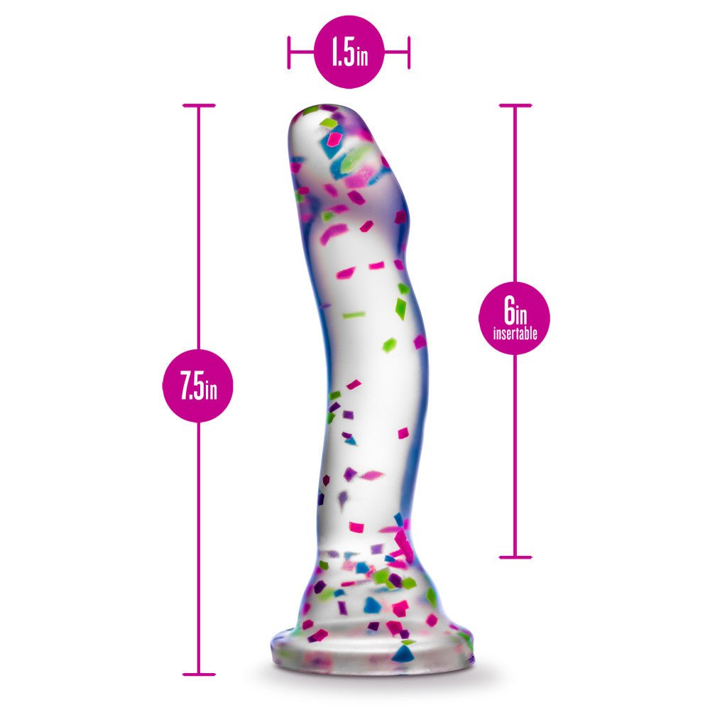 Neo Elite Glow Hanky Panky - Glow In Dark Clear 19 cm Dong - Silk and Sin