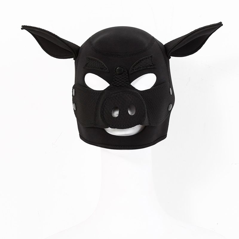 Neoprene Pig Mask Black - Silk and Sin