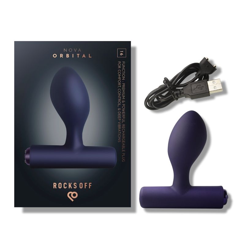 Nova Orbital Butt Plug Vibrator Blue - Silk and Sin