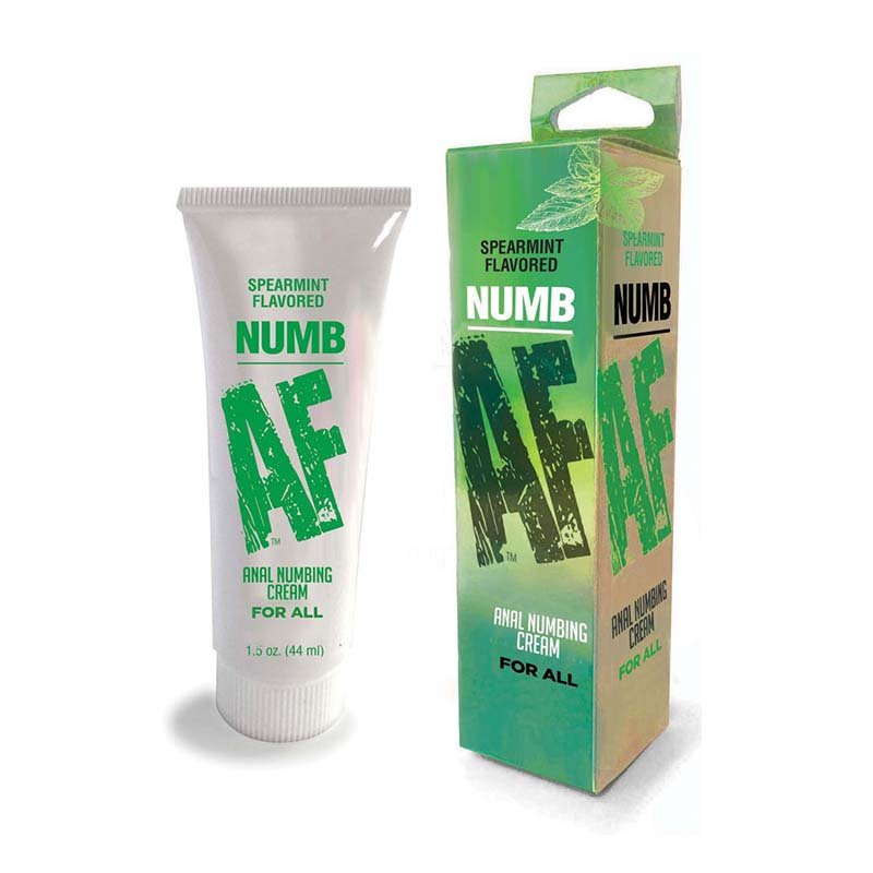 Numb AF - Mint - Mint Flavoured Anal Numbing Cream - 44 ml Tube - silkandsin