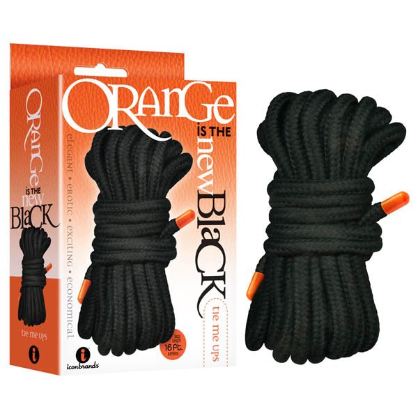 Orange Is The New Black - Tie Me Ups - Black Bondage Rope - 5 m Length - Silk and Sin