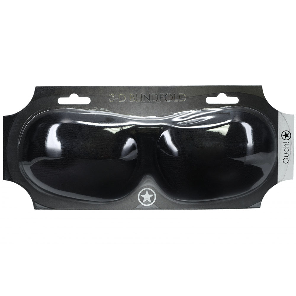 OUCH! 3D Mask - Black - Black Eye Mask - Silk and Sin