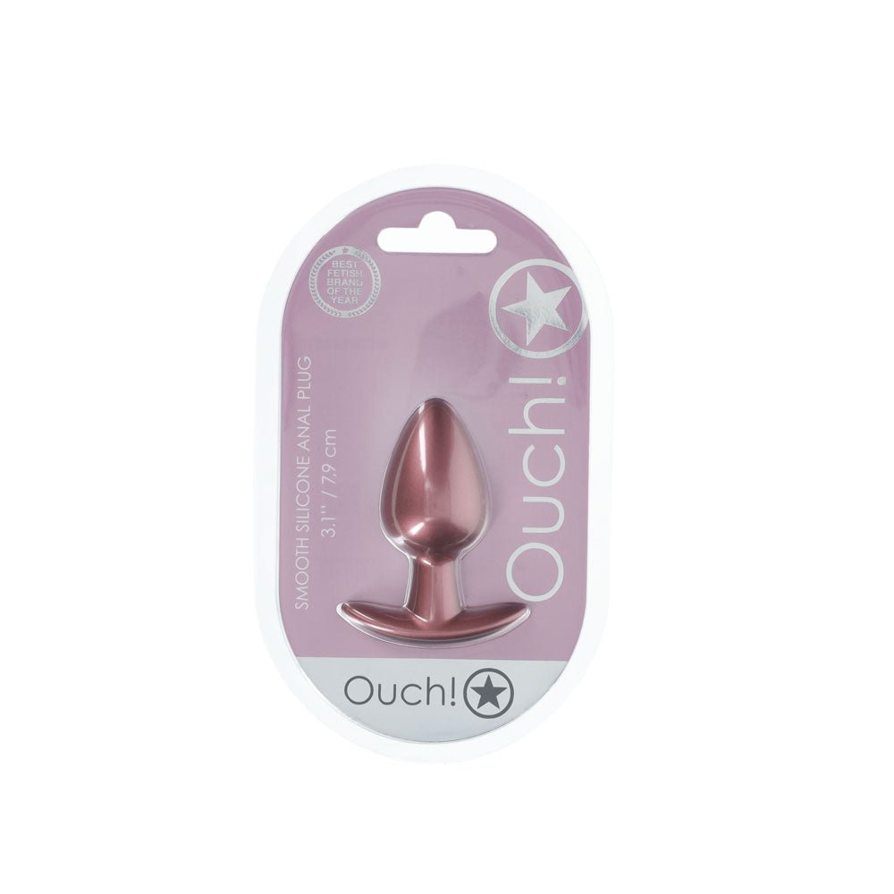 OUCH! Anal Plug - Medium - Rose Gold - Rose Gold 7.9 cm Medium Butt Plug - silkandsin