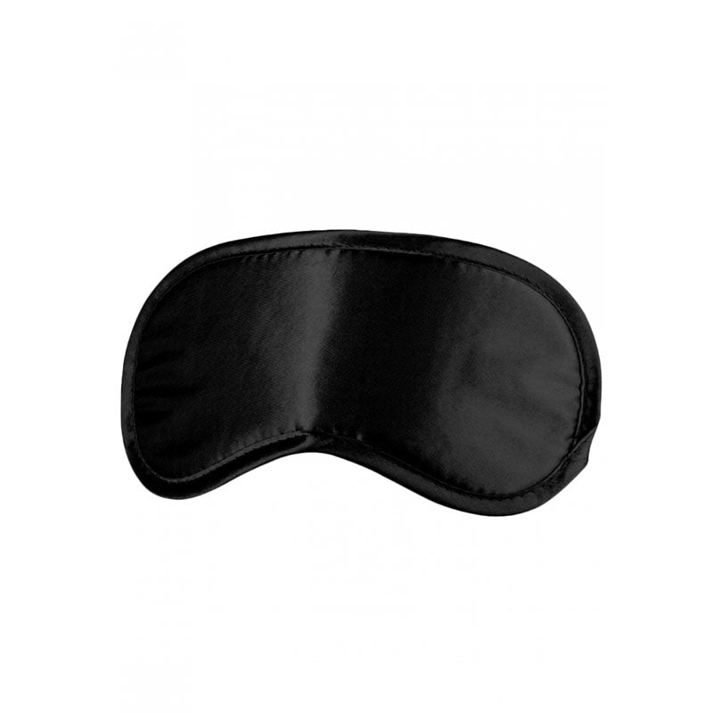 OUCH! Black & White Satin Eye - Mask - Black Eye Restraint - silkandsin