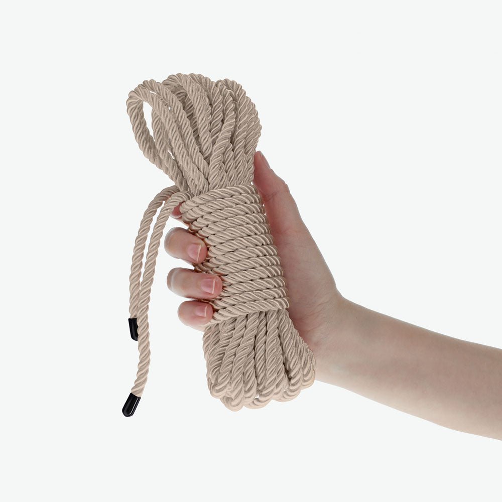 OUCH! Bondage Rope - 10 M - Gold - Gold Nylon Bondage Rope - 10 metre Length - Silk and Sin