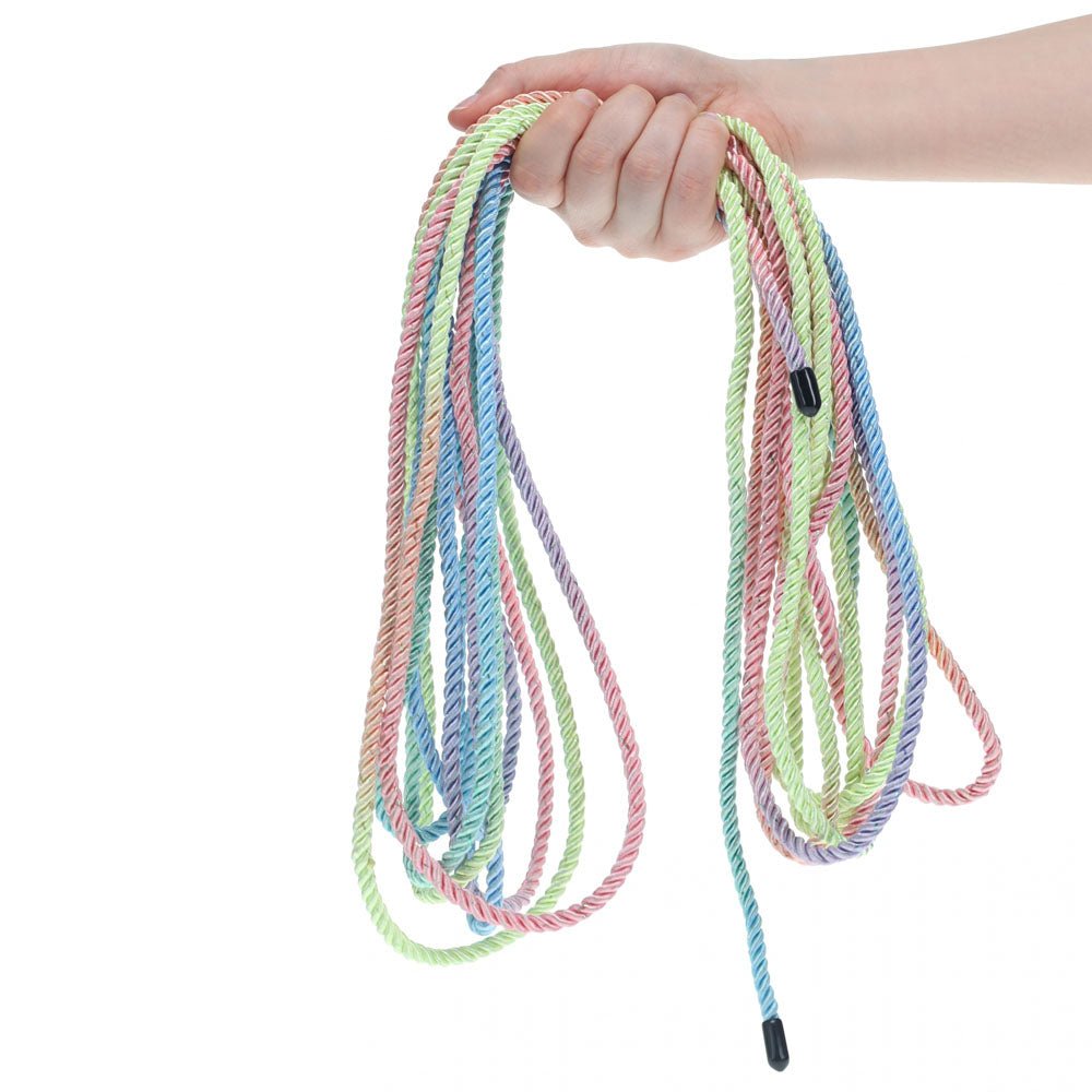 OUCH! Bondage Rope - 10 M - Multicolour 1 - Multicoloured Nylon Bondage Rope - 10 metre Length - Silk and Sin