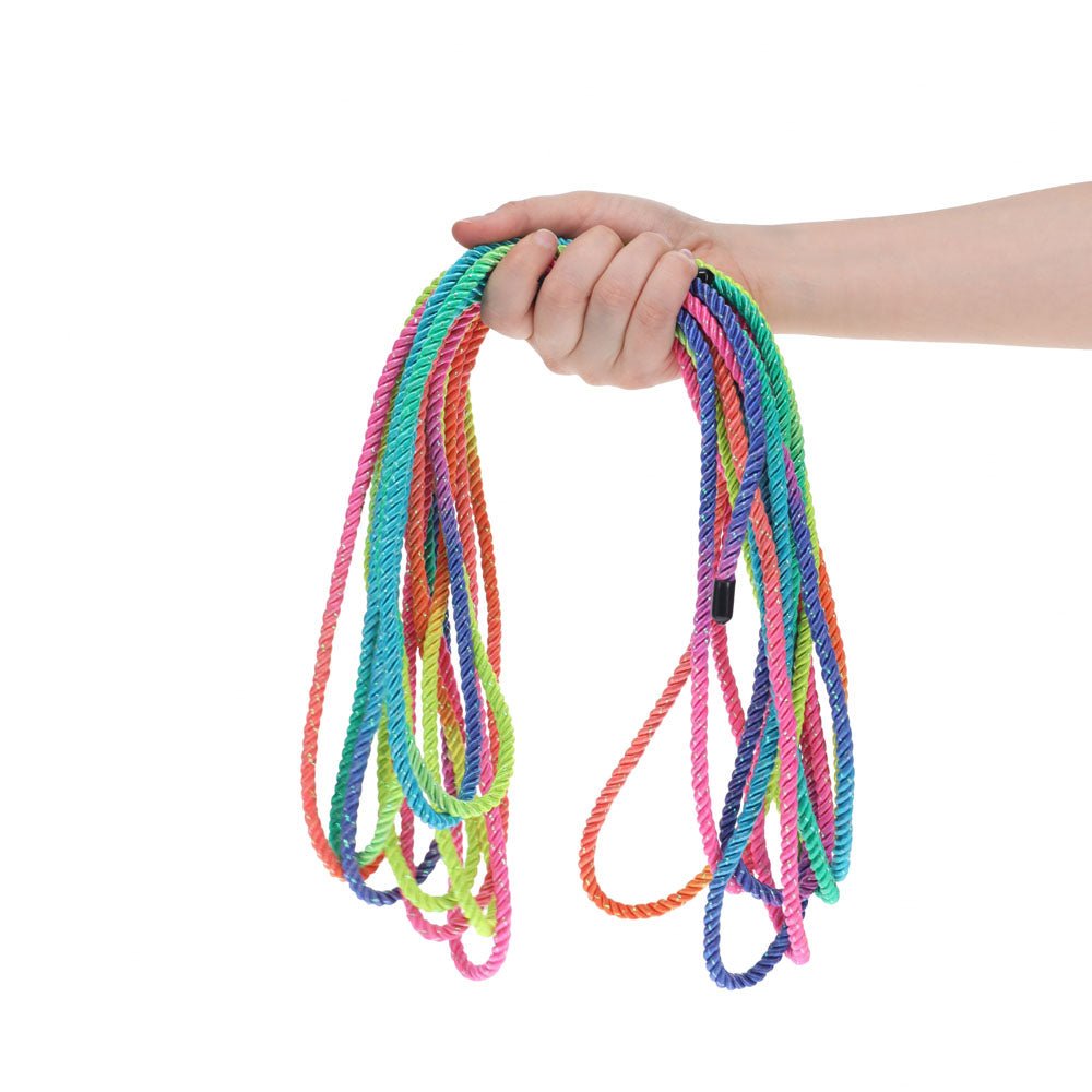 OUCH! Bondage Rope - 10 M - Multicolour 2 - Multicoloured Nylon Bondage Rope - 10 metre Length - Silk and Sin