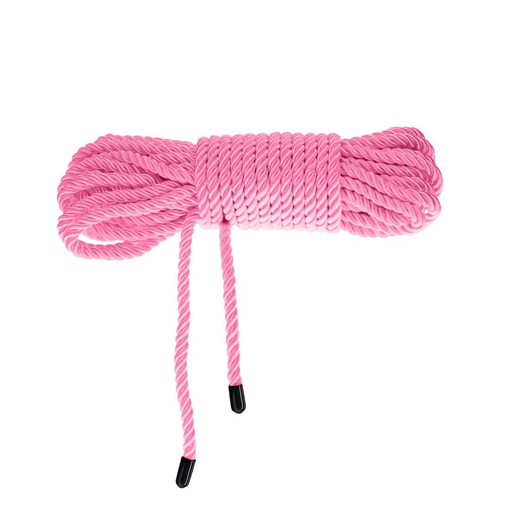 OUCH! Bondage Rope - 10 M - Pink - Pink Nylon Bondage Rope - 10 metre Length - Silk and Sin