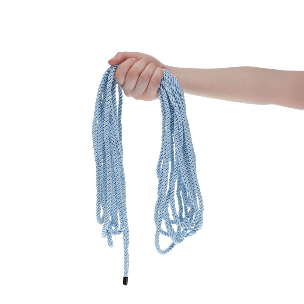 OUCH! Bondage Rope - 10 M - Powder Blue - Powder Blue Nylon Bondage Rope - 10 metre Length - Silk and Sin