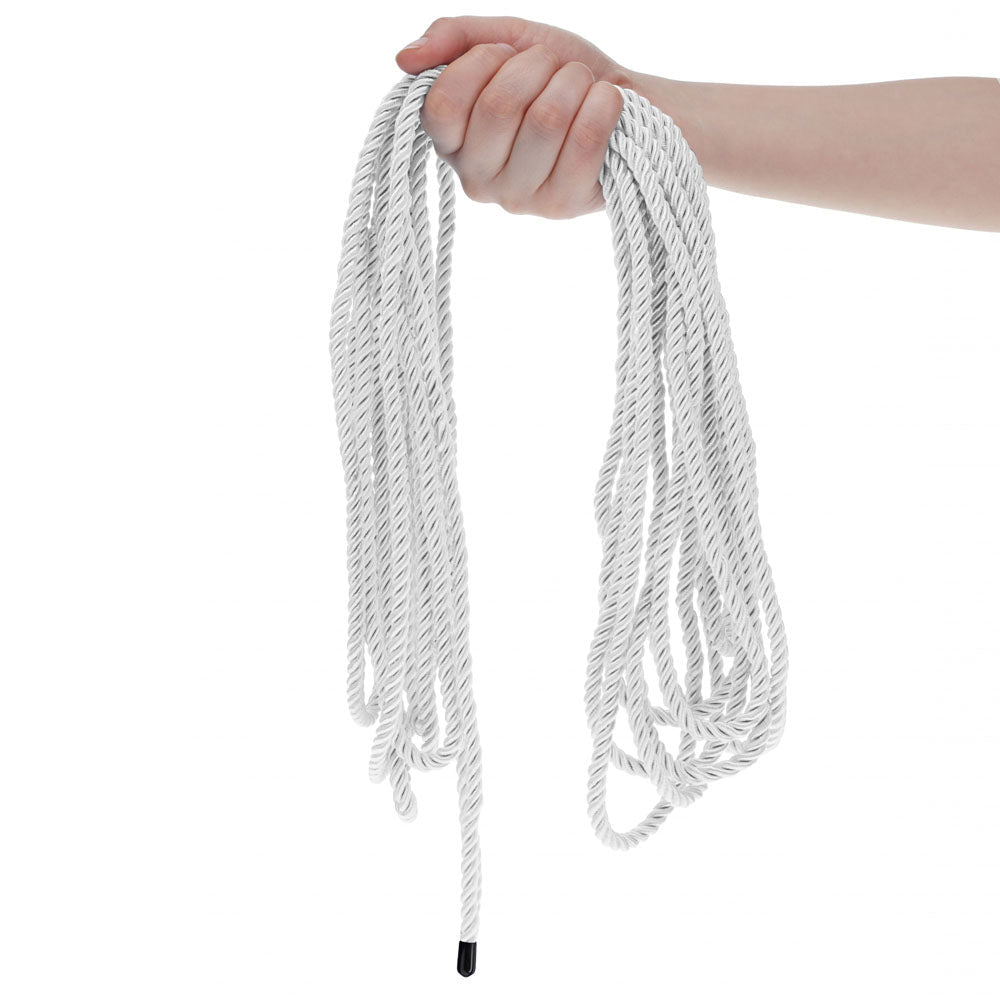 OUCH! Bondage Rope - 10 M - Silver - Silver Nylon Bondage Rope - 10 metre Length - Silk and Sin