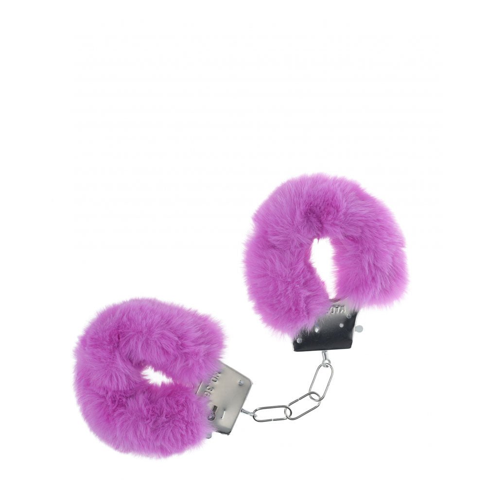 OUCH! Classic Fluffy Cuffs - Purple - Purple Fluffy Restraints - Silk and Sin