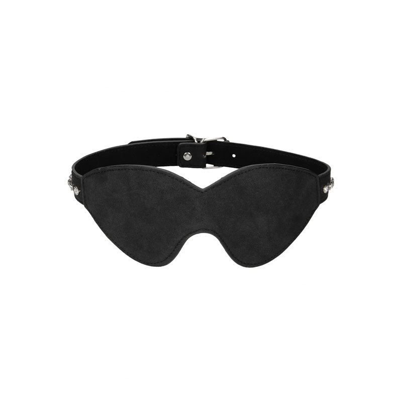 OUCH! Diamond Studded Eye-Mask - Black Eye Mask - Silk and Sin
