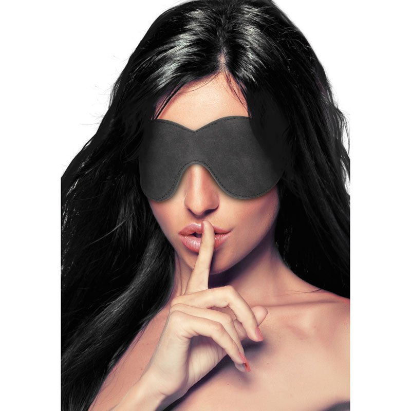 OUCH! Diamond Studded Eye-Mask - Black Eye Mask - Silk and Sin