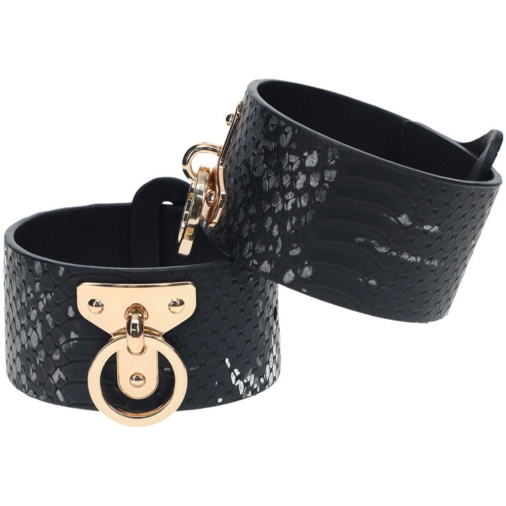 OUCH! Florence Collection - Handcuffs - Black Restraints - silkandsin
