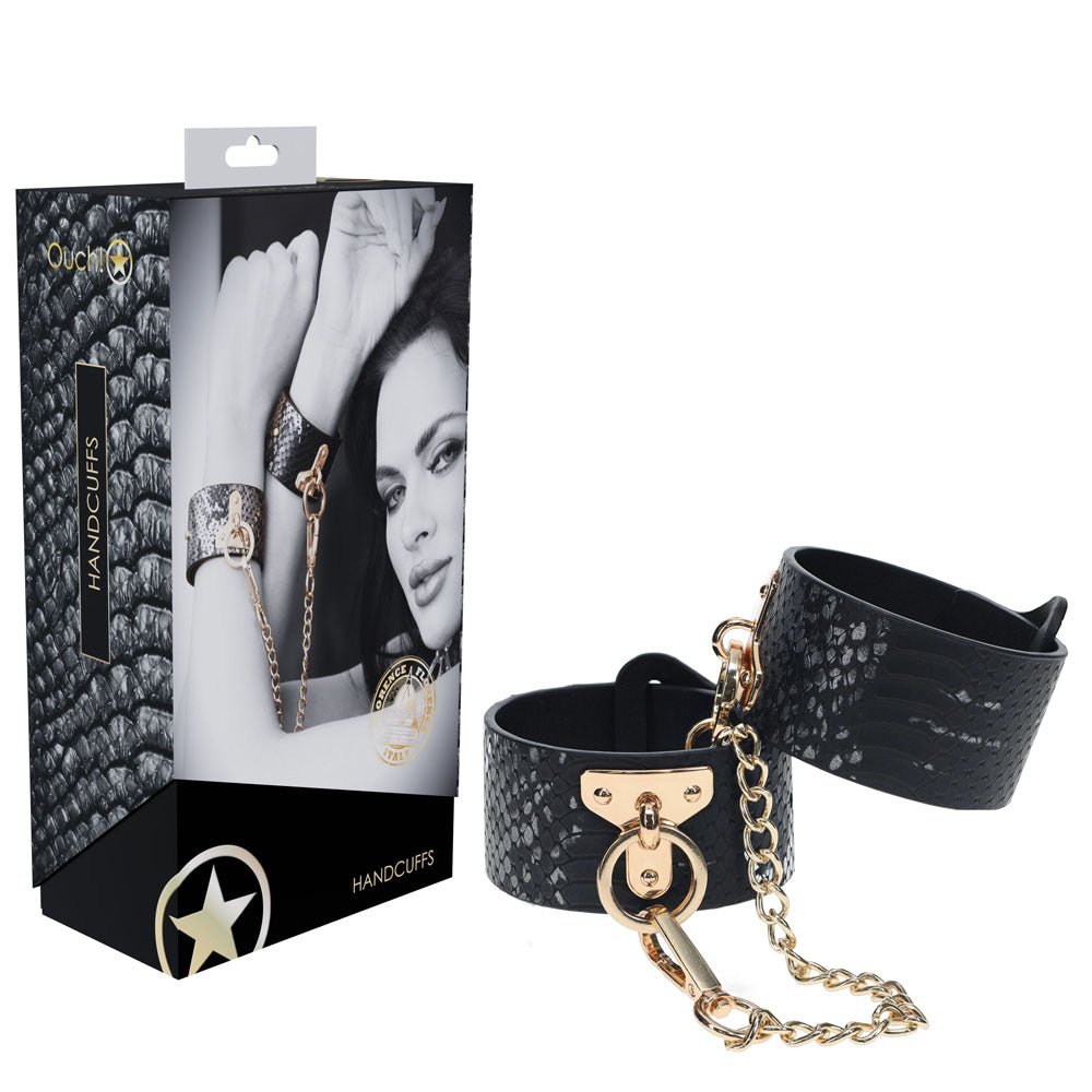 OUCH! Florence Collection - Handcuffs - Black Restraints - silkandsin