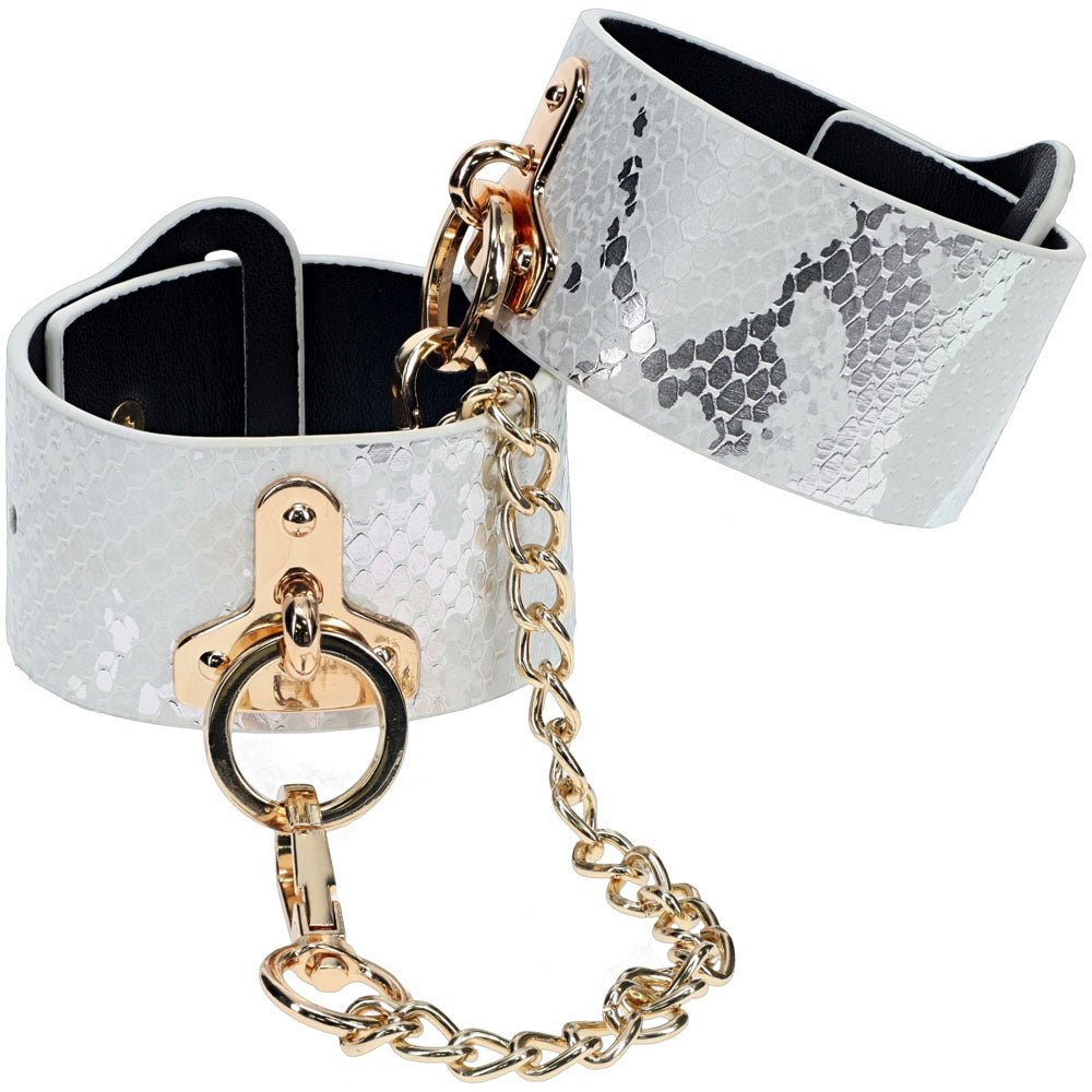 OUCH! Florence Collection - Handcuffs - White Restraints - silkandsin