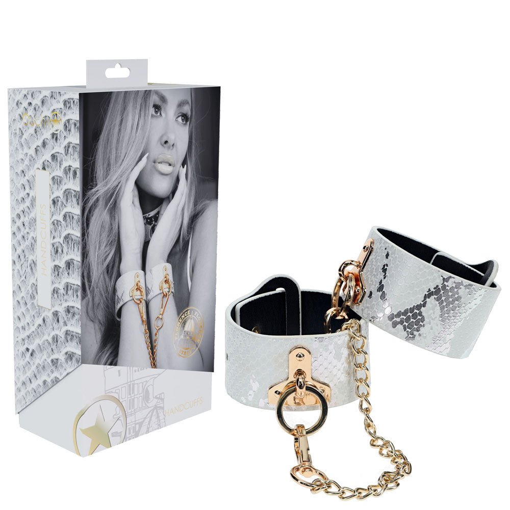 OUCH! Florence Collection - Handcuffs - White Restraints - silkandsin