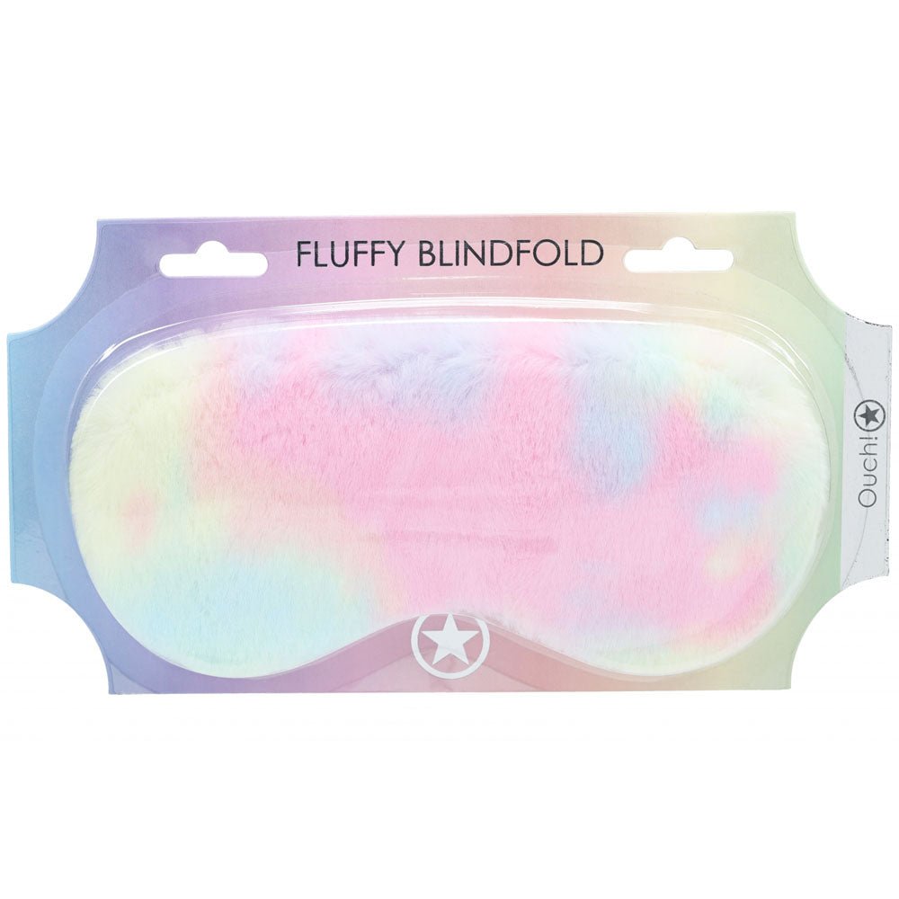 OUCH! Fluffy Mask - Multicolour 1 - Coloured Fluffy Eye Mask - Silk and Sin