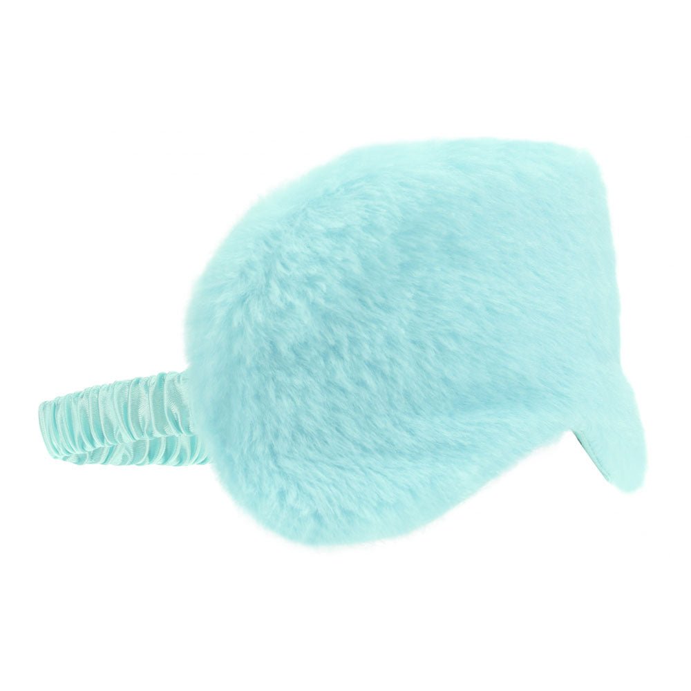 OUCH! Fluffy Mask - Powder Blue - Powder Blue Fluffy Eye Mask - Silk and Sin