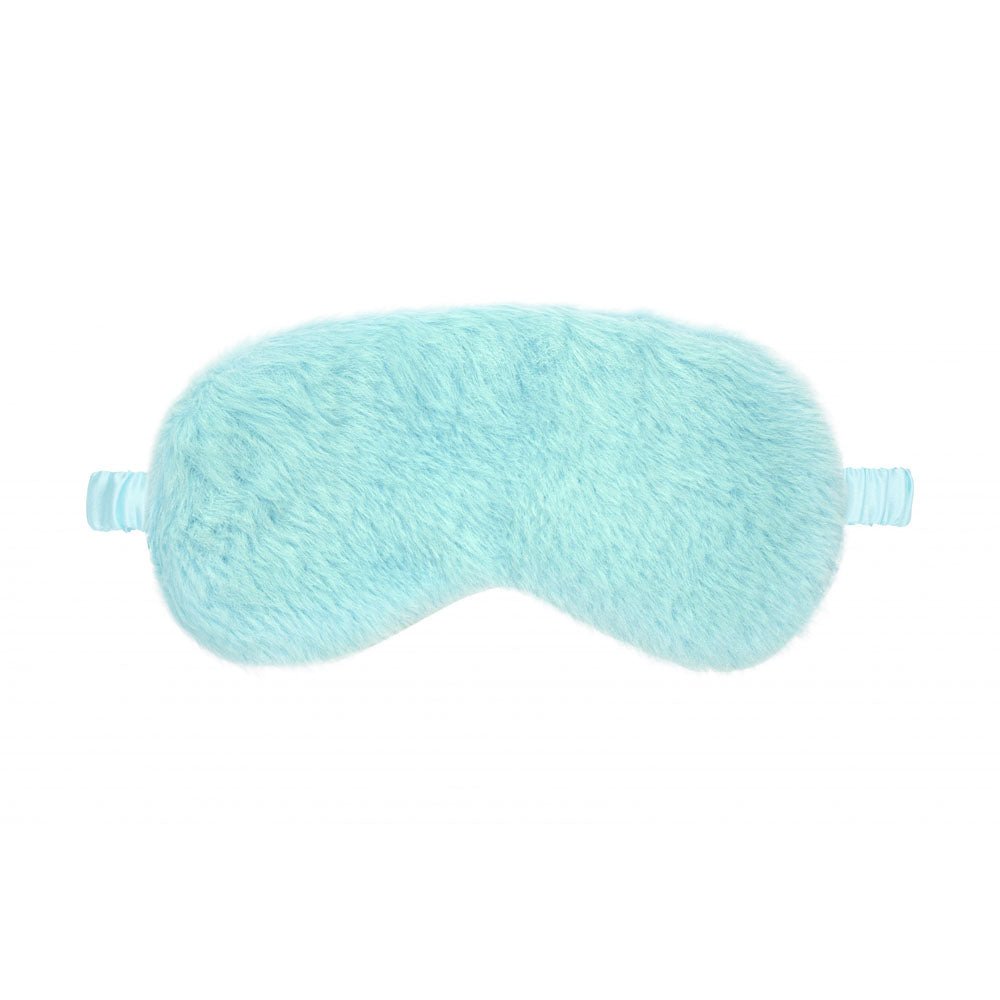 OUCH! Fluffy Mask - Powder Blue - Powder Blue Fluffy Eye Mask - Silk and Sin