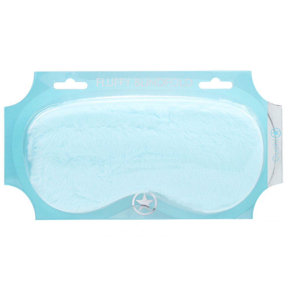 OUCH! Fluffy Mask - Powder Blue - Powder Blue Fluffy Eye Mask - Silk and Sin