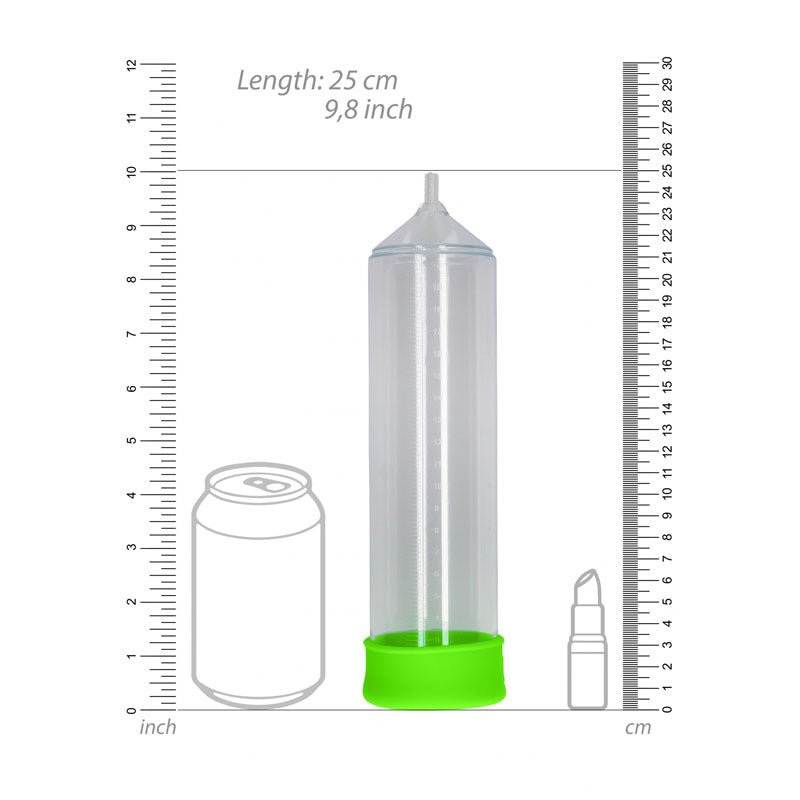 OUCH! Glow In The Dark Comfort Beginner Pump - Clear/Glow Penis Pump - silkandsin