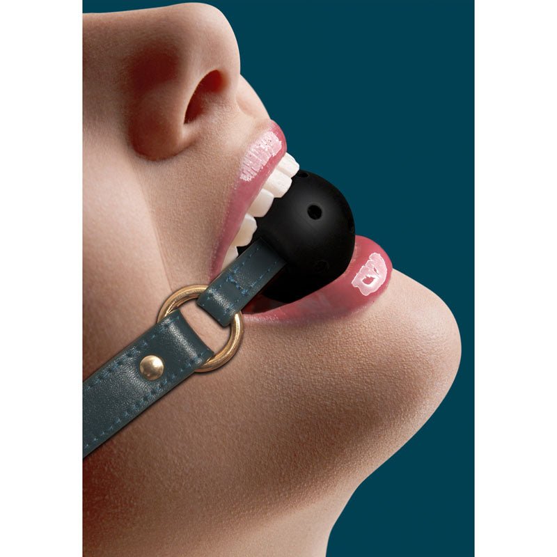 OUCH! Halo - Breathable Ball Gag - Green Mouth Restraint - silkandsin