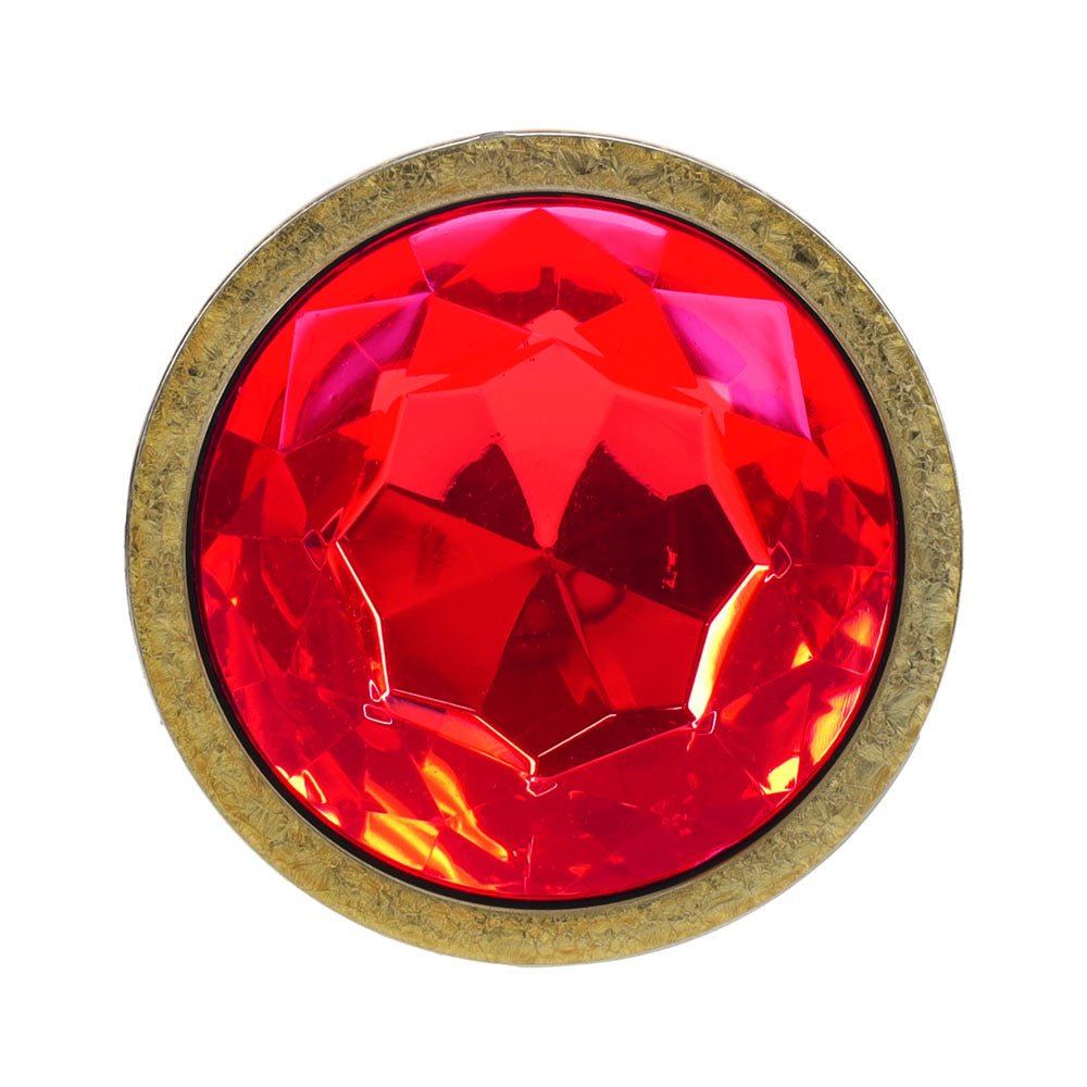 OUCH! Milan Collection - Metal Anal Plug Set - Gold - Gold Butt Plugs with Gem Bases - Set of 3 Sizes - Silk and Sin