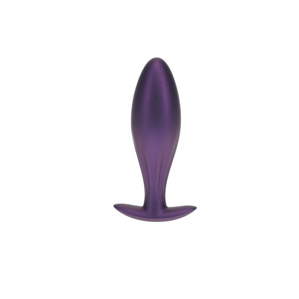 OUCH! Oval Anal Plug - Metallic Purple - Metallic Purple 11.7 cm Butt Plug - Silk and Sin
