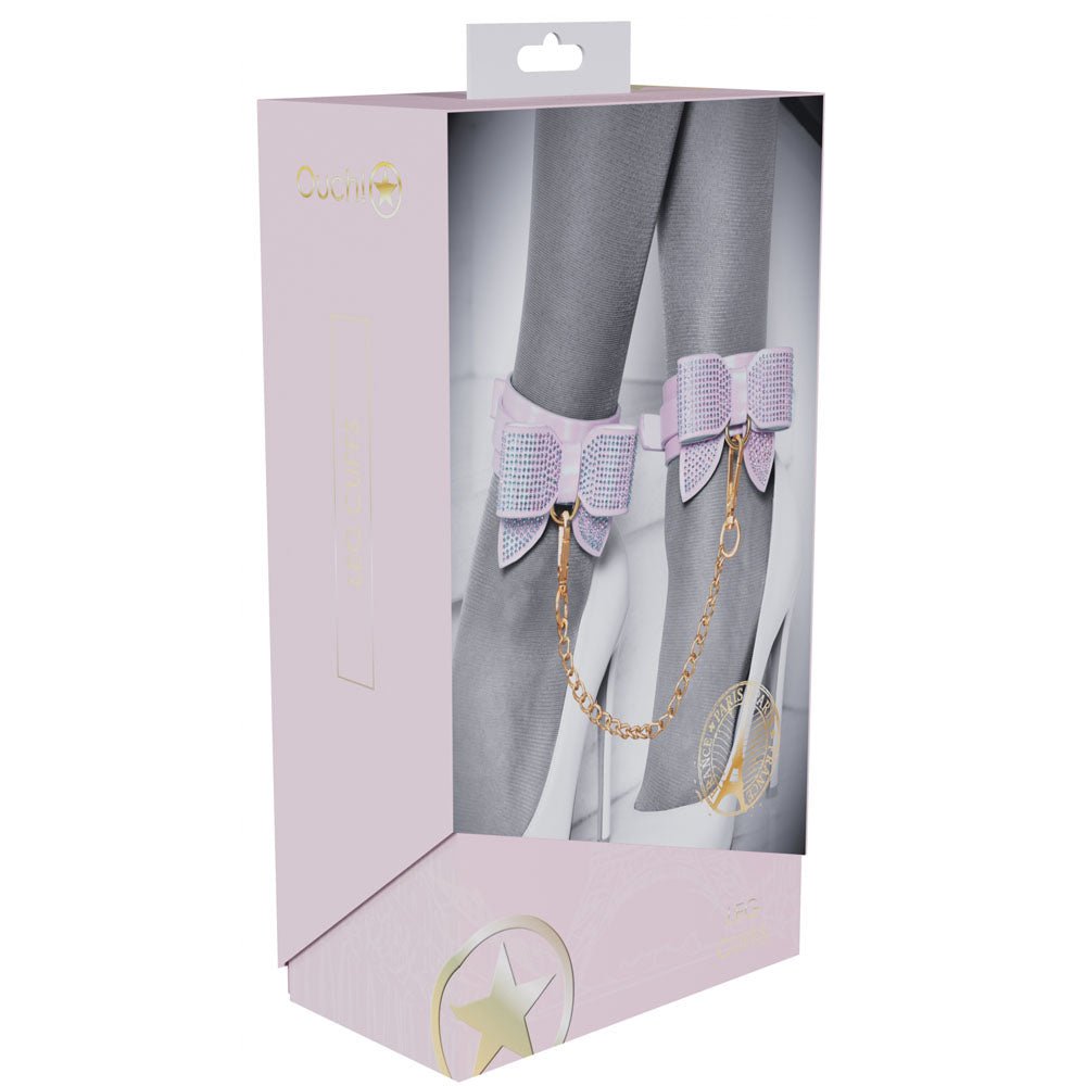 OUCH! Paris Collection - Leg Cuffs - Pink Restraints - silkandsin