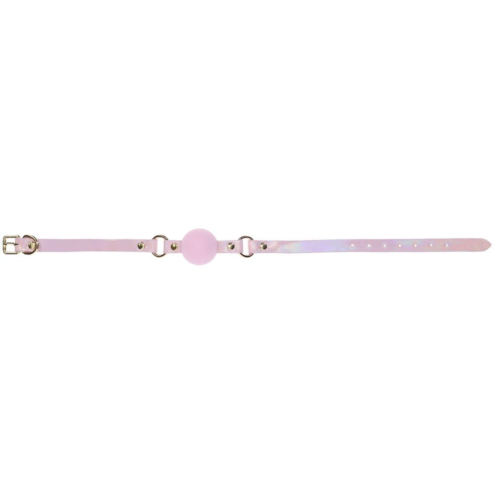 OUCH! Paris Collection - Silicone Ball Gag - Pink Breatheable Mouth Restraint - silkandsin