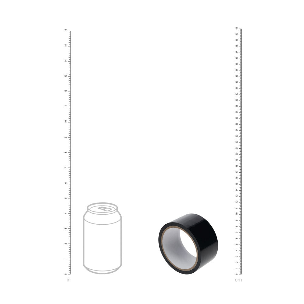 OUCH! PVC Non-Stick Tape - Black - Black Bondage Tape - 20 metre Length - Silk and Sin
