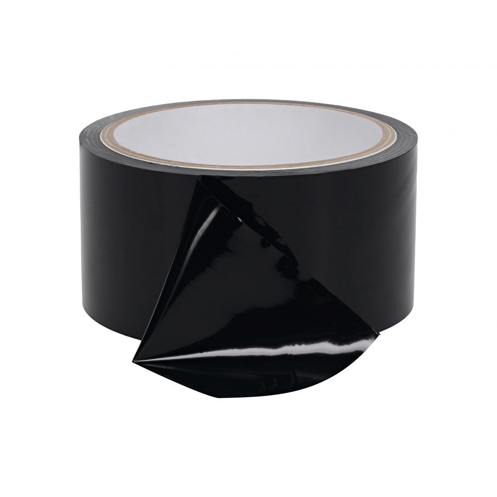 OUCH! PVC Non-Stick Tape - Black - Black Bondage Tape - 20 metre Length - Silk and Sin