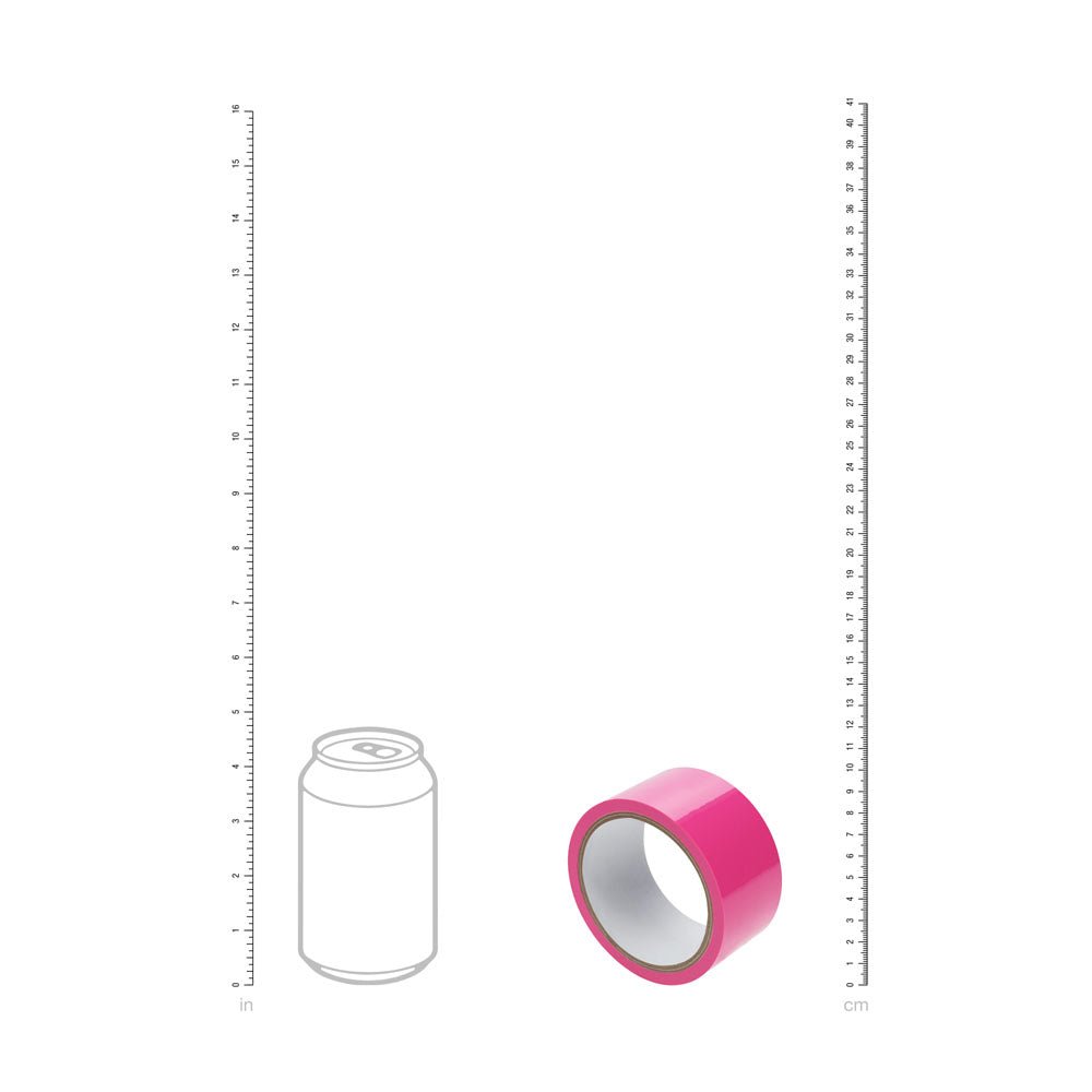 OUCH! PVC Non-Stick Tape - Pink - Pink Bondage Tape - 20 metre Length - Silk and Sin