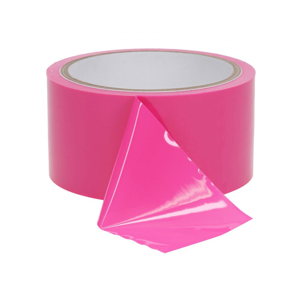 OUCH! PVC Non-Stick Tape - Pink - Pink Bondage Tape - 20 metre Length - Silk and Sin