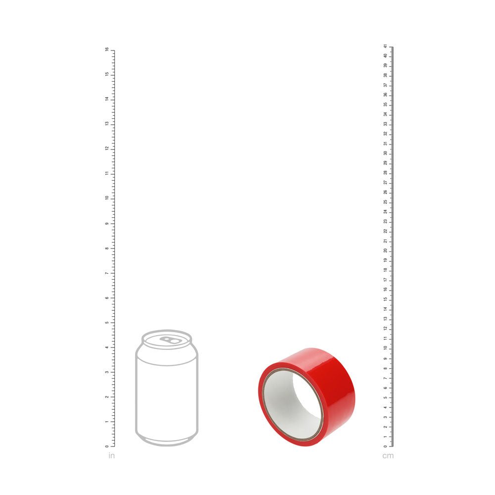 OUCH! PVC Non-Stick Tape - Red - Red Bondage Tape - 20 metre Length - Silk and Sin