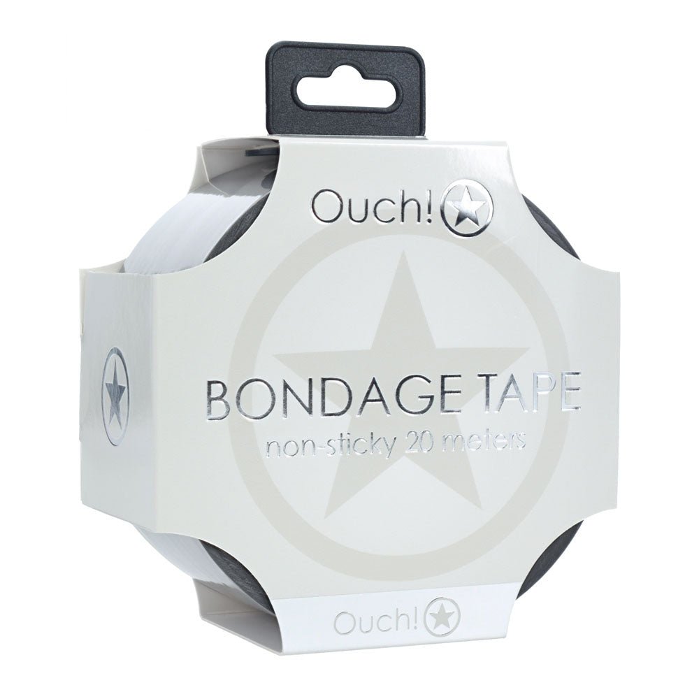 OUCH! PVC Non-Stick Tape - Silver - Silver Bondage Tape - 20 metre Length - Silk and Sin
