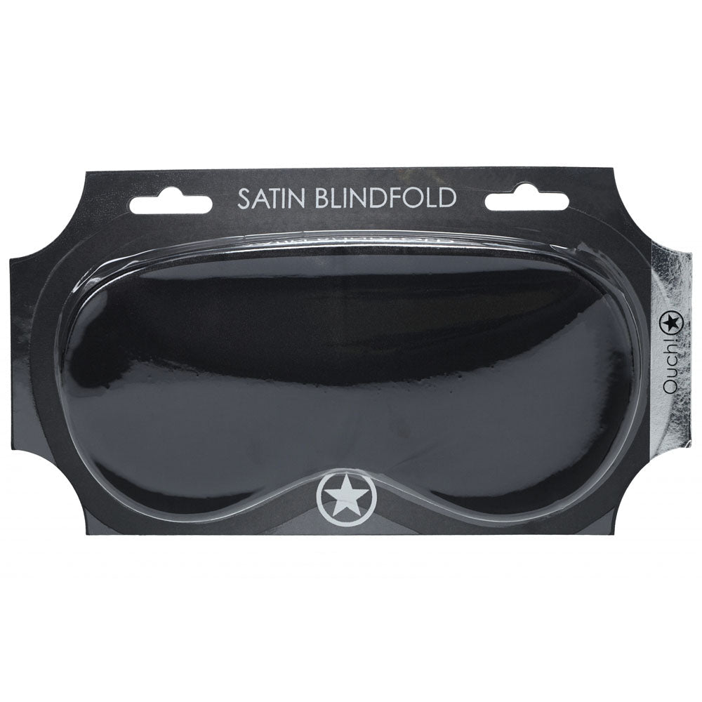 OUCH! Satin Mask - Black - Black Eye Mask - Silk and Sin