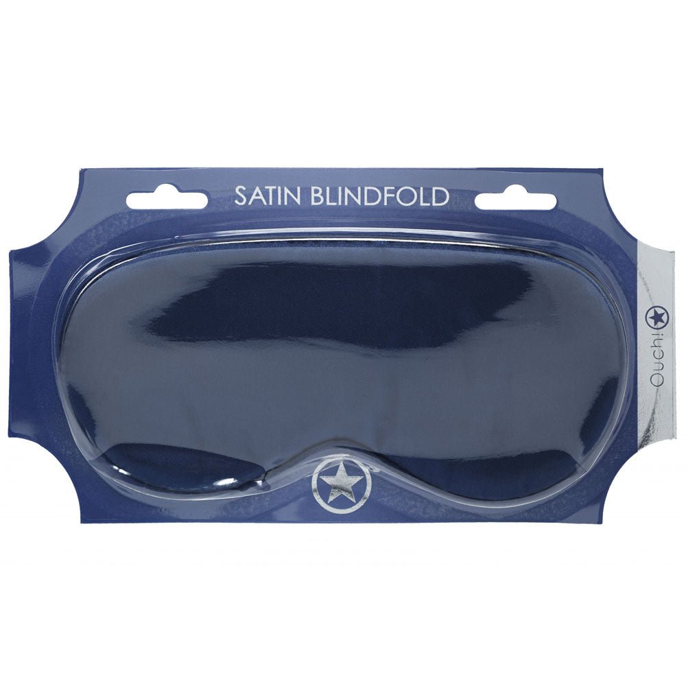 OUCH! Satin Mask - Navy - Navy Blue Eye Mask - Silk and Sin
