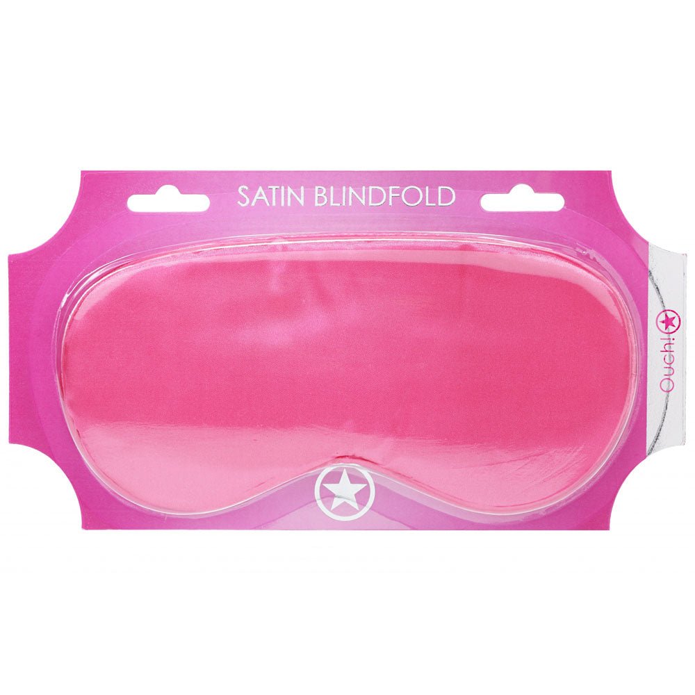 OUCH! Satin Mask - Pink - Pink Eye Mask - Silk and Sin