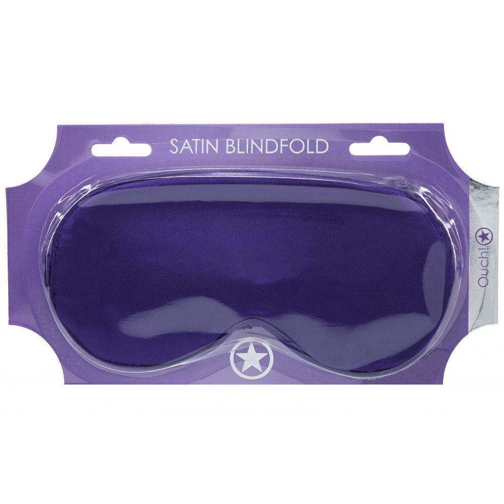 OUCH! Satin Mask - Purple - Purple Eye Mask - Silk and Sin