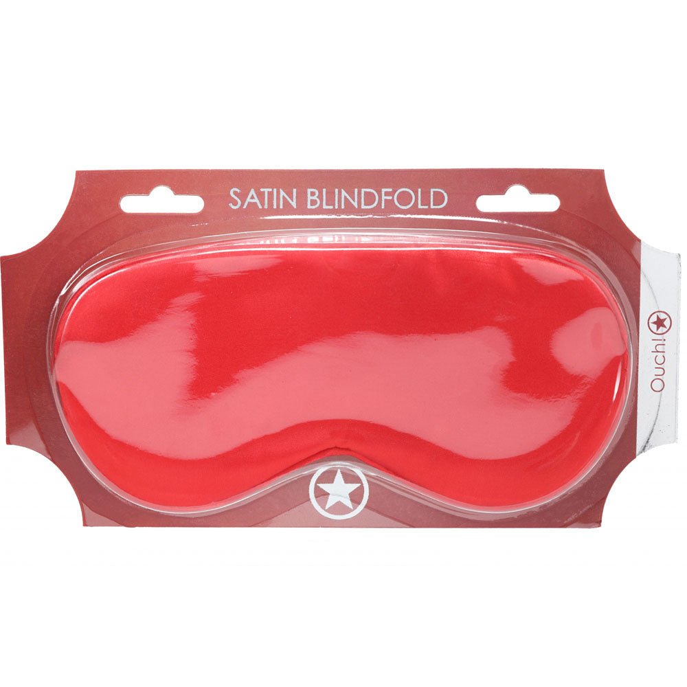 OUCH! Satin Mask - Red - Red Eye Mask - Silk and Sin