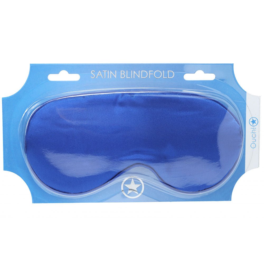 OUCH! Satin Mask - Royal Blue - Royal Blue Eye Mask - Silk and Sin
