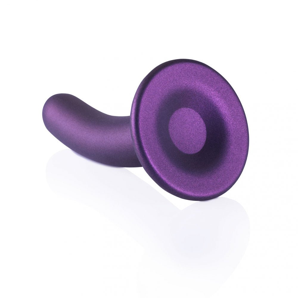 OUCH! Smooth Silicone G - Spot Dildo - 6'' / 14.5 cm - Metallic Purple 14.5 cm Dildo - silkandsin
