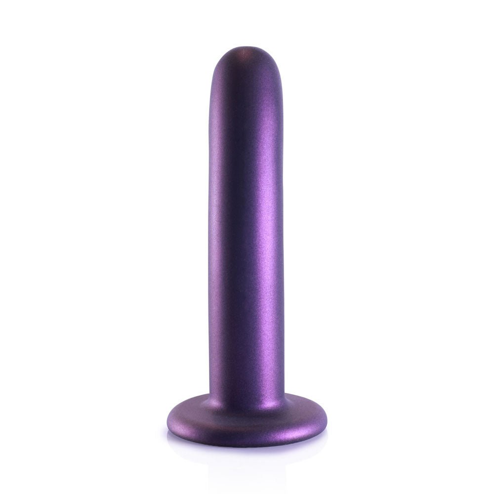 OUCH! Smooth Silicone G - Spot Dildo - 6'' / 14.5 cm - Metallic Purple 14.5 cm Dildo - silkandsin
